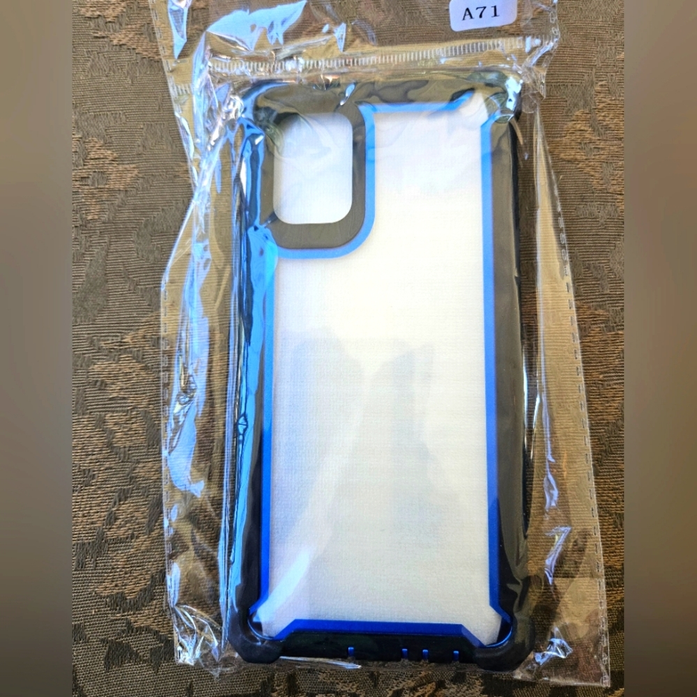 Samsung A71 Phone Case One sided Blue Metallic